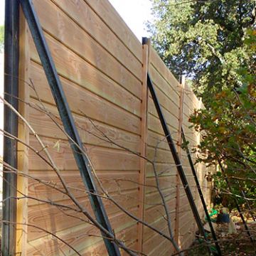 Pose d'une clôture occultante en bois - Salon en Provence